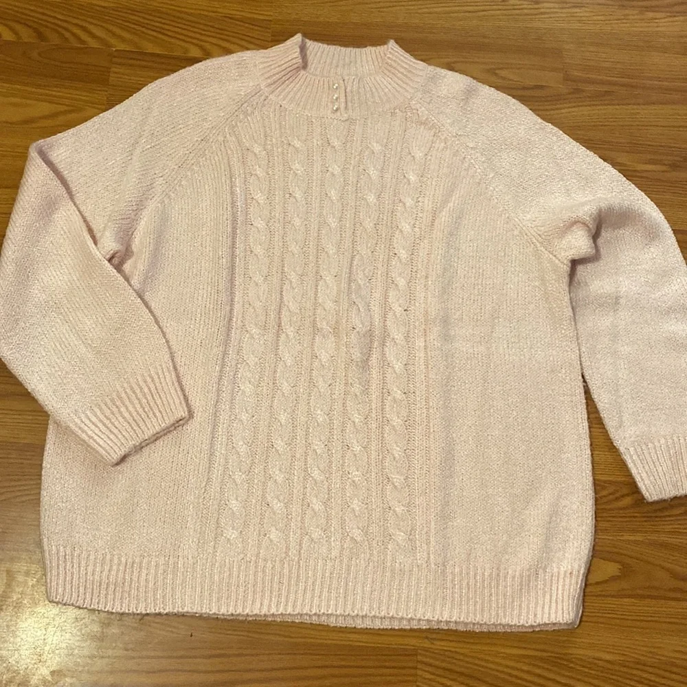 Karen Scott Woman Sweater Pink size 3X. (CC)